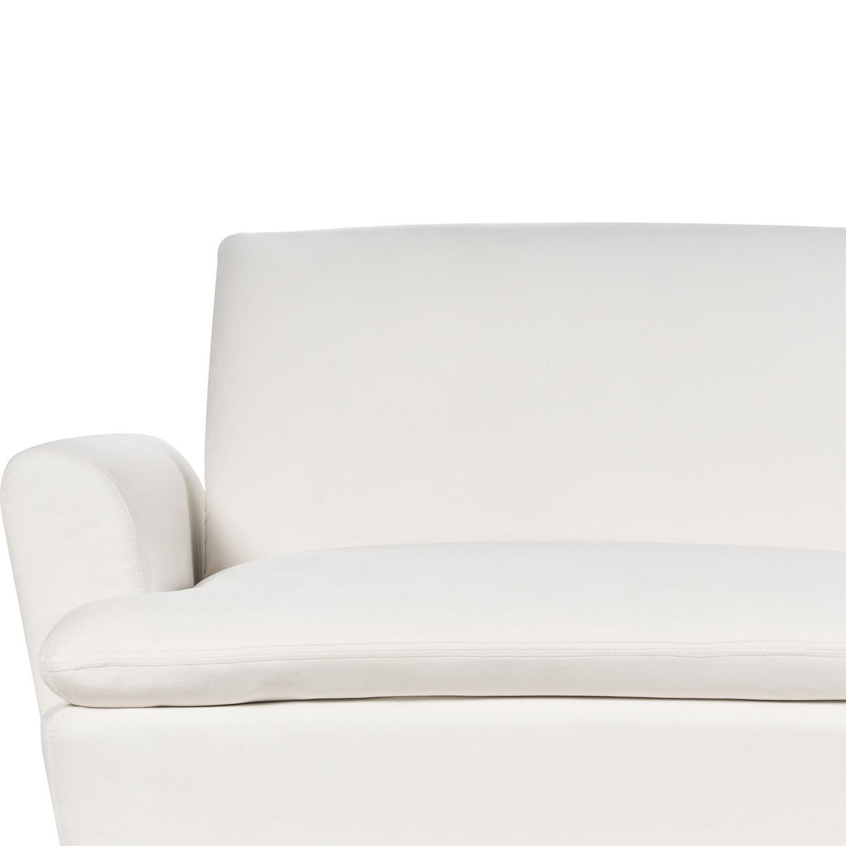 3-SITZER-SCHLAFSOFA Samtstoff Cremeweiß Vettre - Goldfarben/Weiß, Textil (210/88/84cm) - Beliani