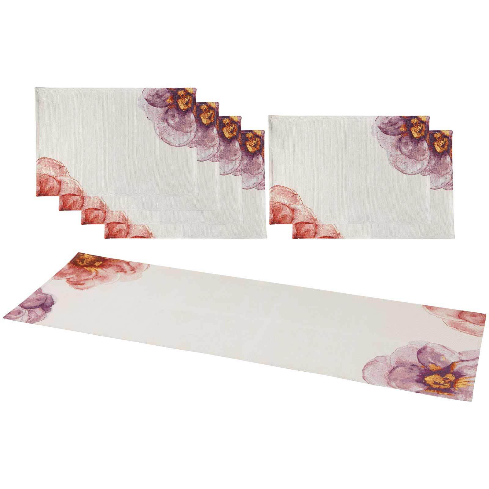 TISCHSET Rose Garden rosa 7er Set - Rosa, Textil (1/1/1cm) - Villeroy & Boch