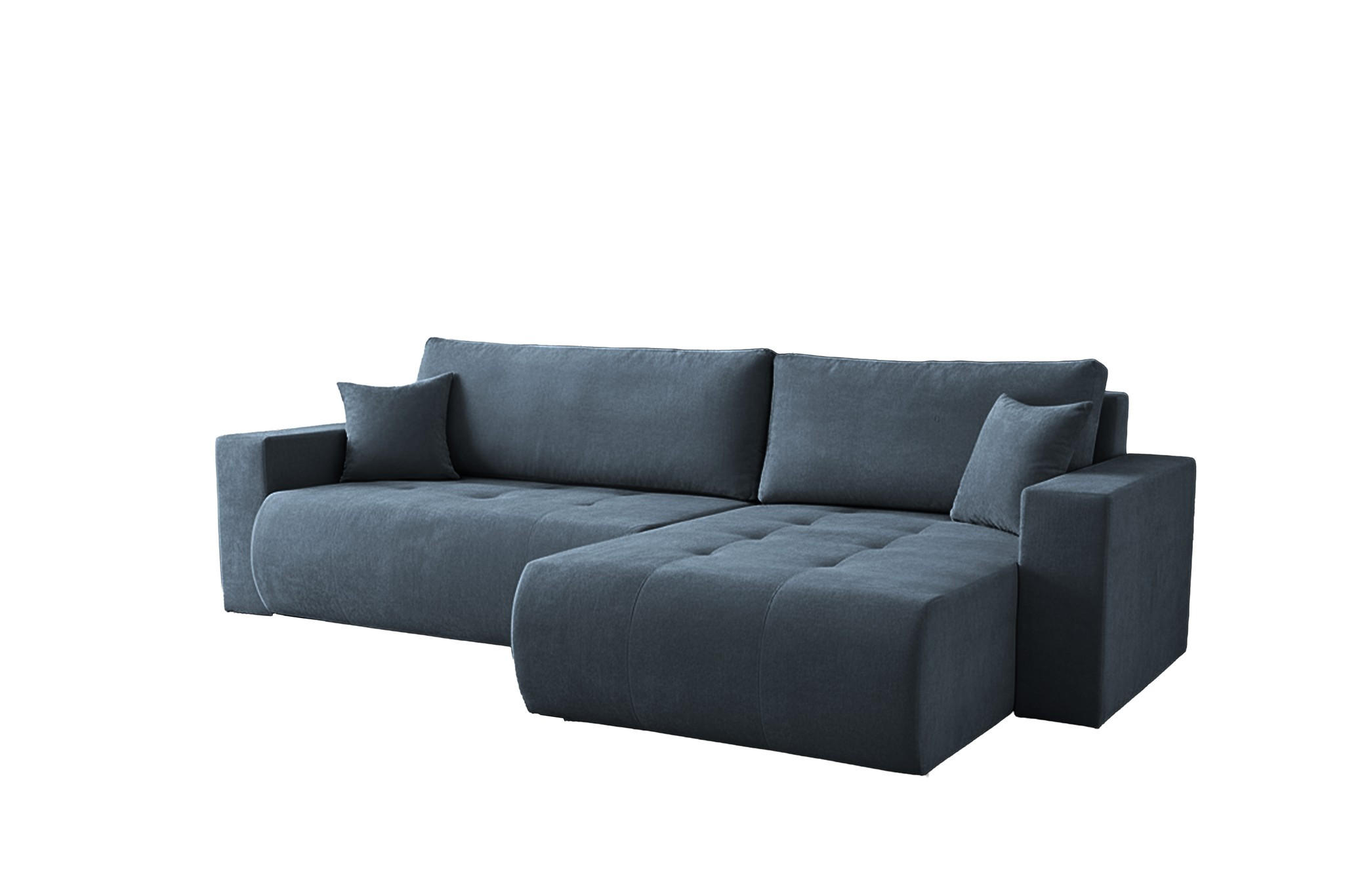 ECKSOFA Armari Mit Schlaffunktion - Blau, Holzwerkstoff/Textil (154/277cm) - Fun Möbel