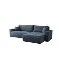 ECKSOFA Armari Mit Schlaffunktion - Blau, Holzwerkstoff/Textil (154/277cm) - Fun Möbel