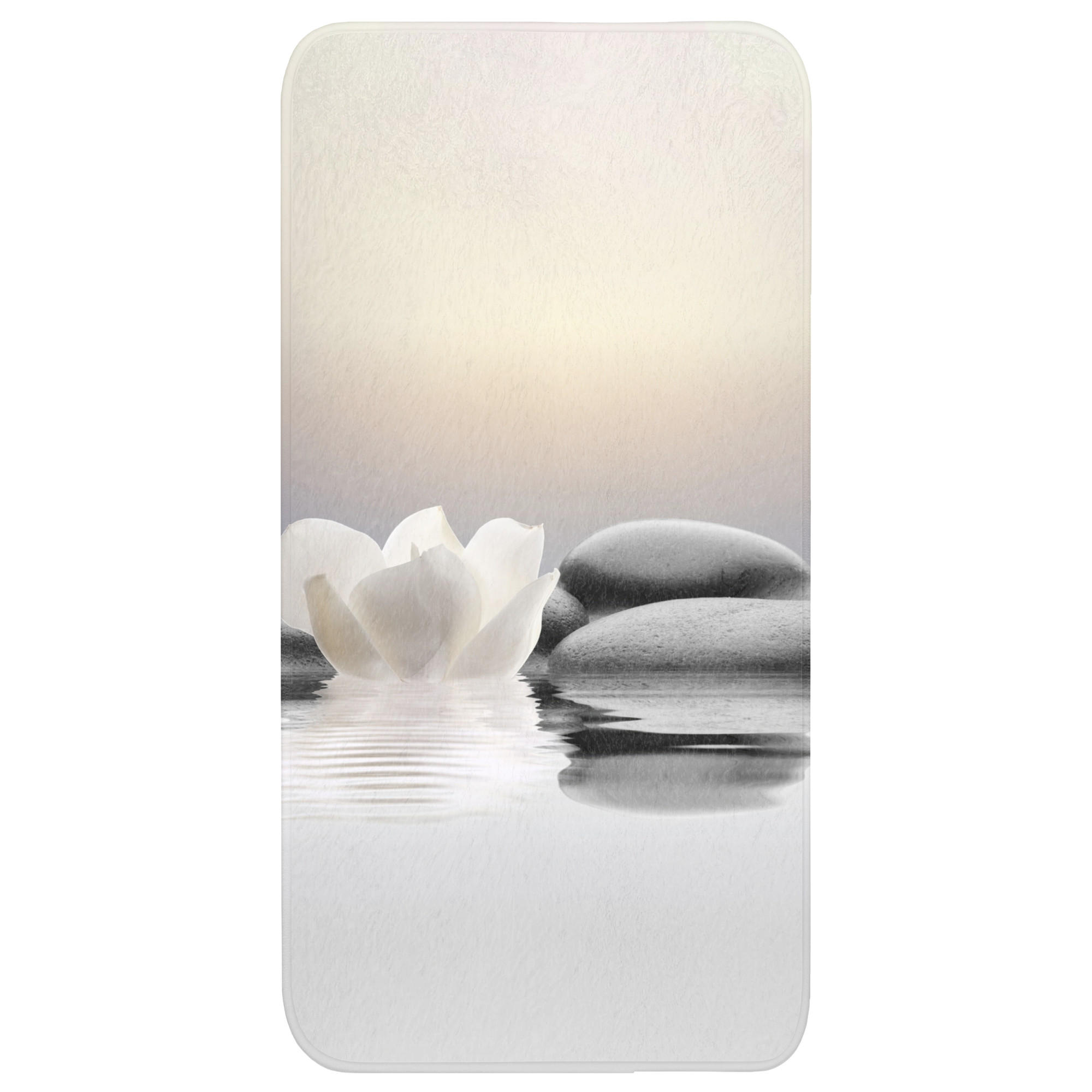 OnlyWow KOUPELNOVÁ PŘEDLOŽKA Kameny - Lotos - Bílý - Voda - Zen 60x120 cm