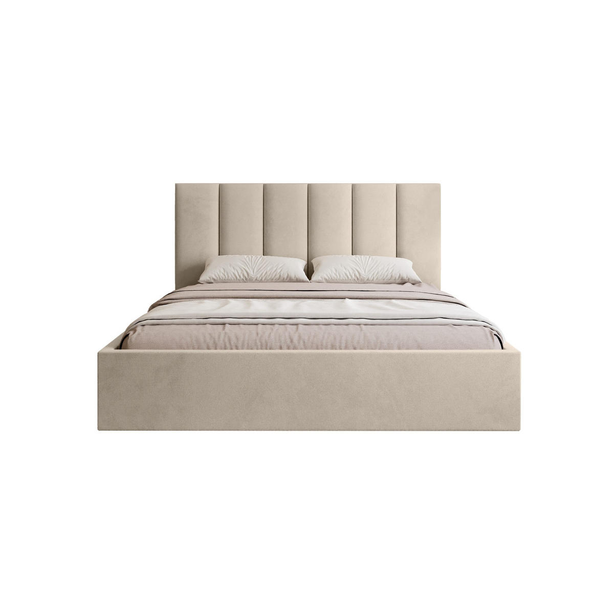 POLSTERBETT Eloria 180x200 cm, Beige - Beige, Textil (180/200cm) - Fedve