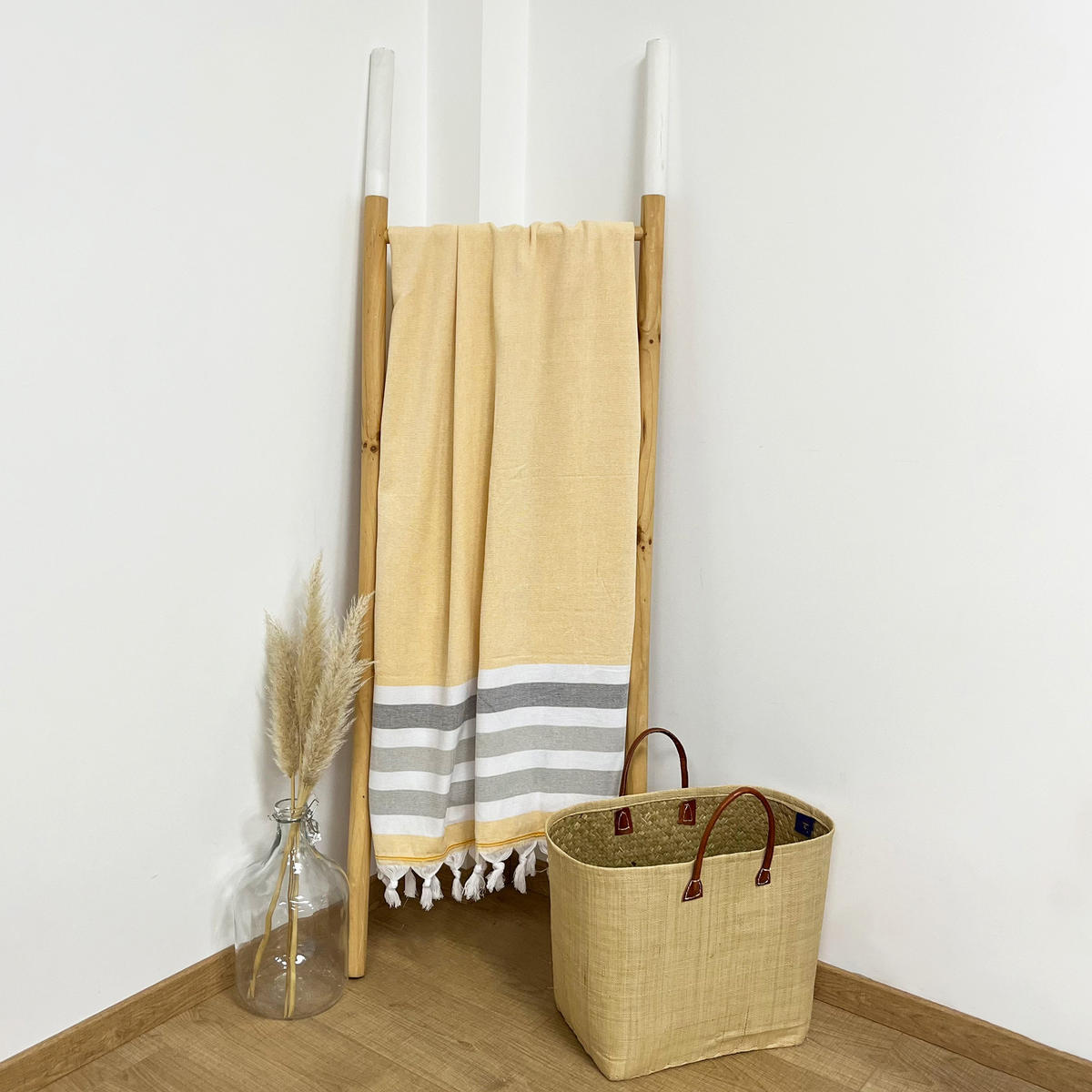 HAMAMTUCH mit Frotteefutter Zuma Safran 90x160 340g/m² - Gelb, Textil (90/160cm) - LE COMPTOIR DE LA PLAGE