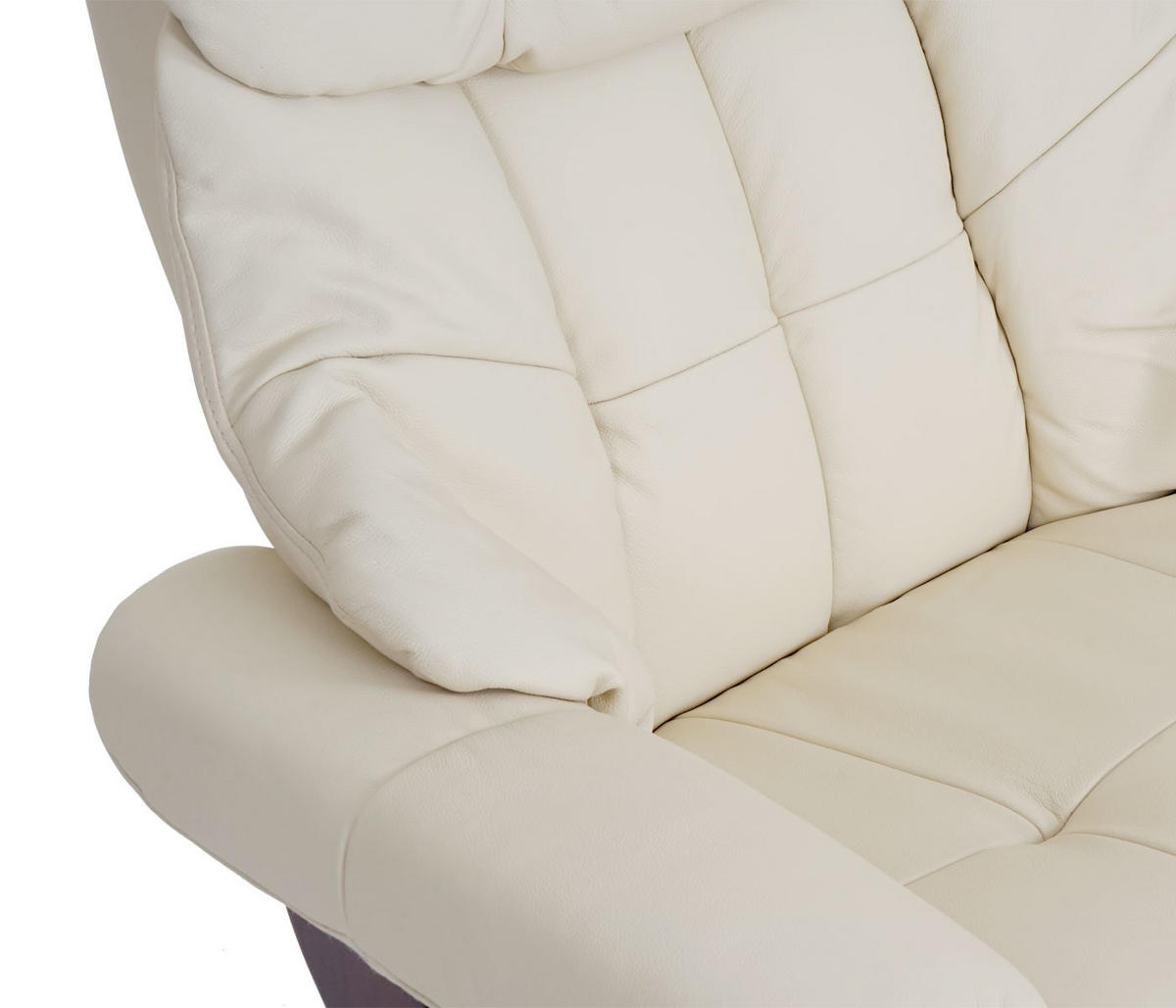 RELAXSESSEL XXL MIT HOCKER Beige - Beige, Leder (97/112/88cm) - MCA