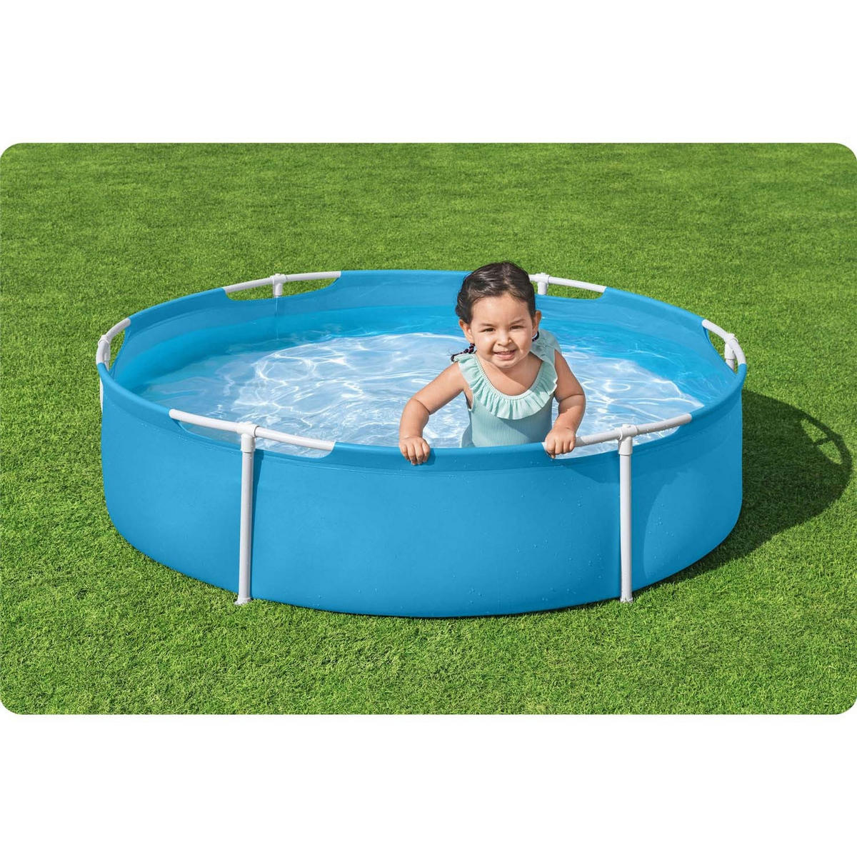 POOL rund für Kinder 152 x 38 cm - 56283 - Blau, Textil (152/38cm)
