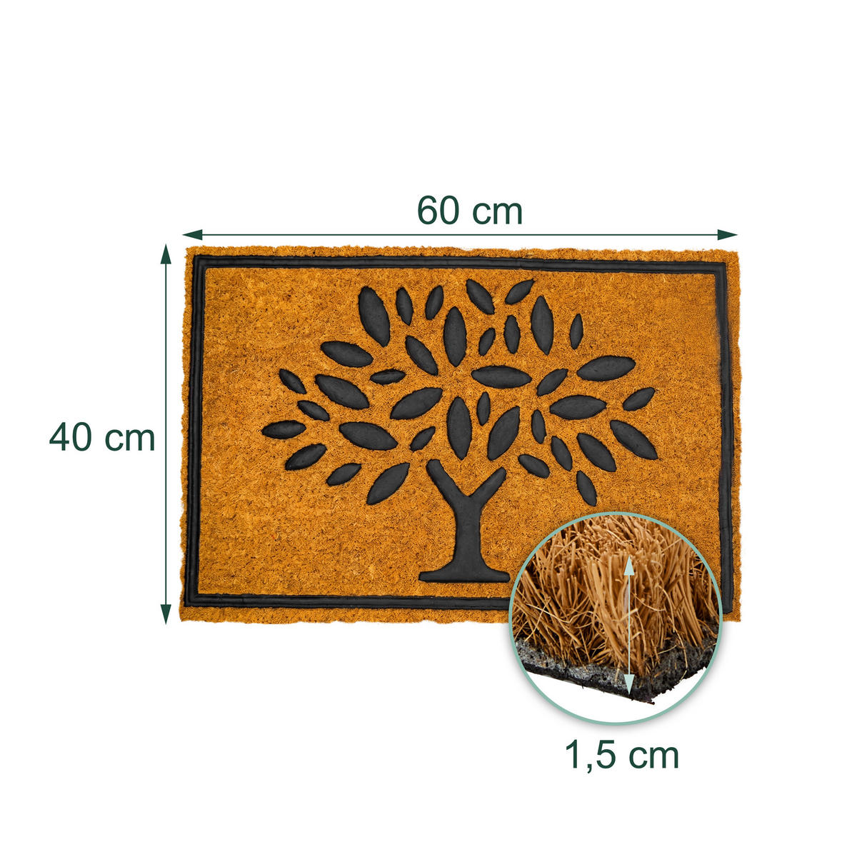 ROHOŽ - viacfarebná, textil/plast (60/40cm) - Relaxdays