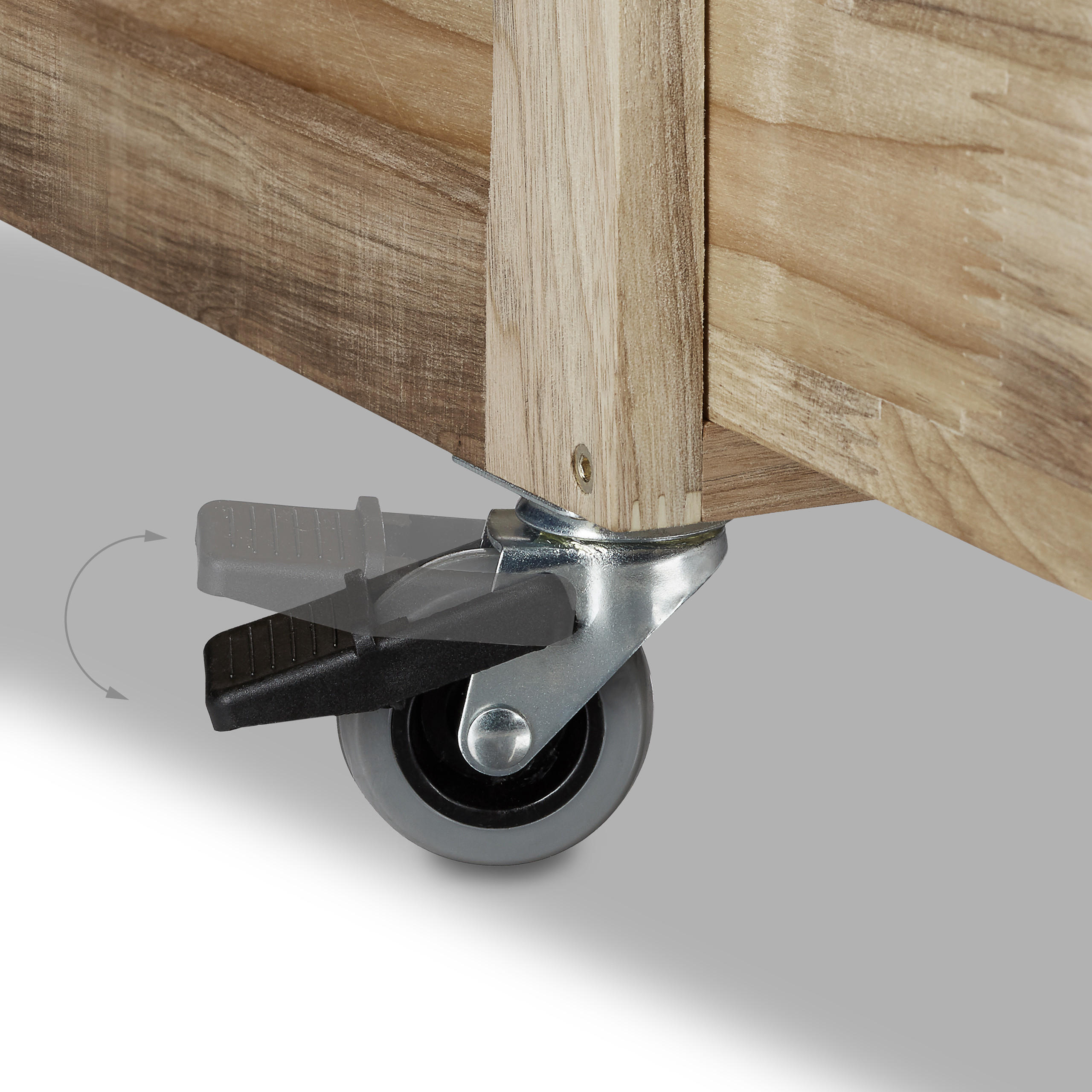 Thumbnail - Relaxdays Rollcontainer, Hellbraun, Holz, Holzwerkstoff, 40.4x91.5x40.4 cm, Arbeitszimmer, Container