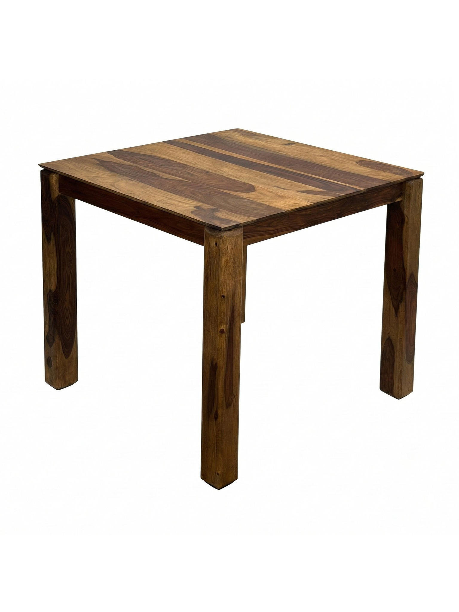 ESSTISCH CHARENTE, Dunkles Massivholz, 80 x 80 x 75 cm - Braun, Holz (80/80/75cm) - KADIMA DESIGN
