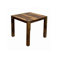 ESSTISCH CHARENTE, Dunkles Massivholz, 80 x 80 x 75 cm - Braun, Holz (80/80/75cm) - KADIMA DESIGN