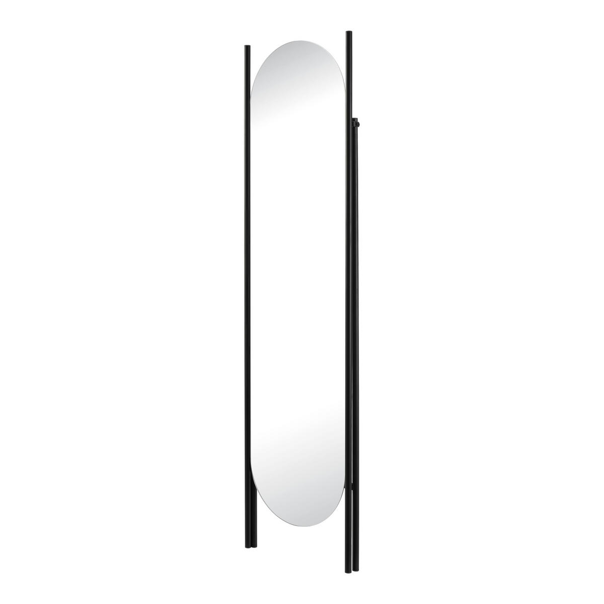 STANDSPIEGEL Fardella - Schwarz, Glas/Metall (36/150/140cm) - [en.casa]
