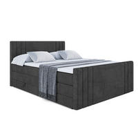 BOXSPRINGBETT IDRIKO-Z KING - 140x200 - H3/H4 - Schwarz - Schwarz, Holzwerkstoff (140/200cm) - ALTDECOR