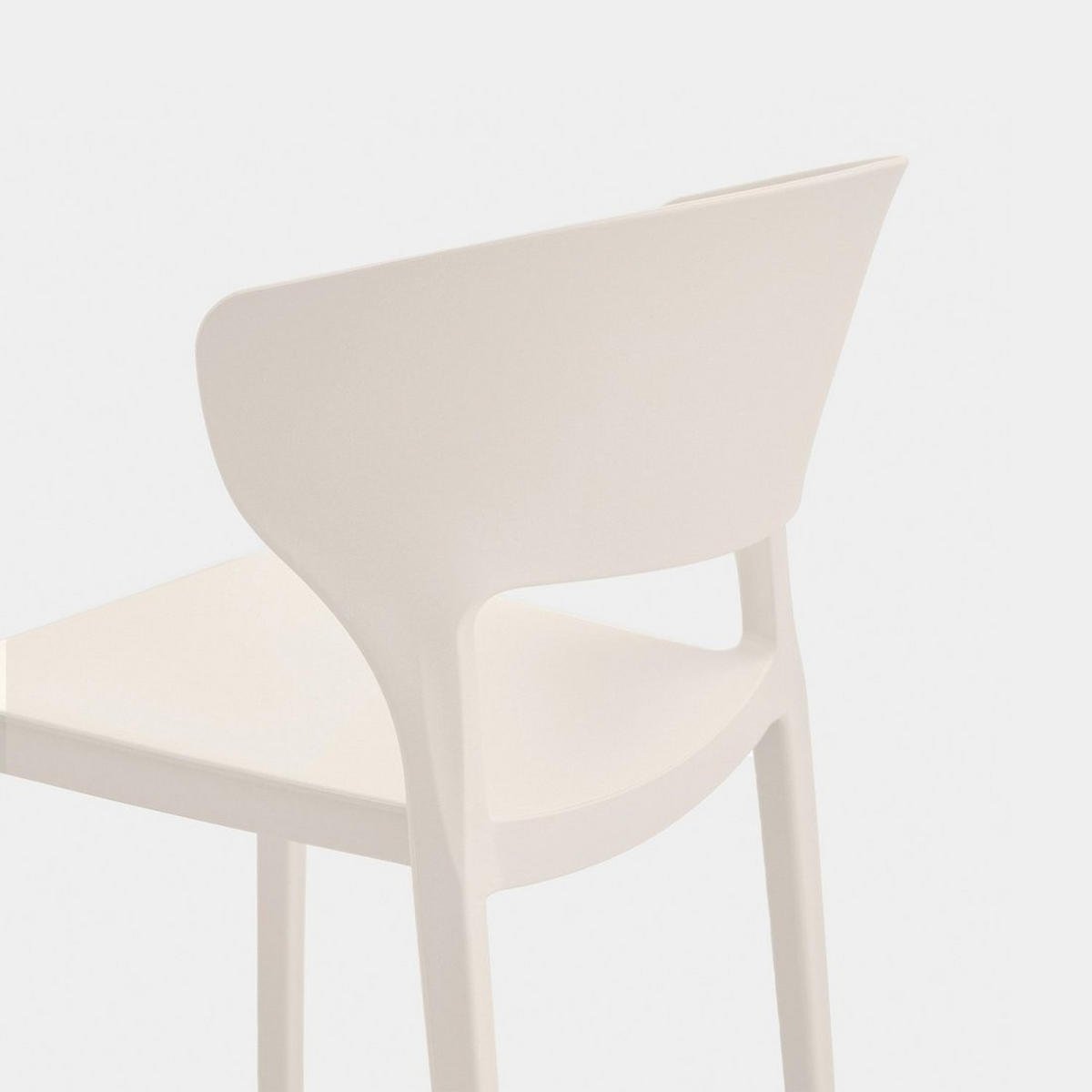 GARTENSTUHL Serin Beige 48 cm x 76 cm 4er-Set - Beige, Kunststoff (48/76/52cm) - Klast Home