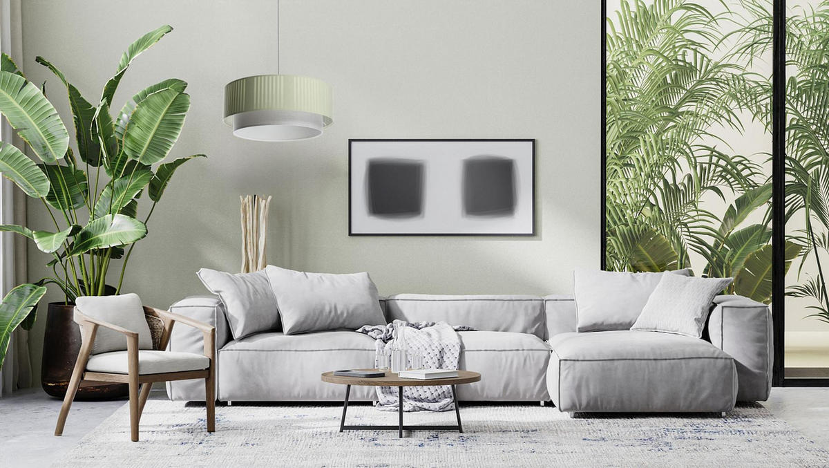HÄNGELEUCHTE Grün 70/98 cm - Weiß/Grün, Kunststoff (28/1.2/98cm) - ONZENO