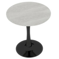 BARTISCH Ø70/75 cm mit Marmorplatte DE-39975 Schwarz - Schwarz, Metall (70/70/72cm) - ComfortXL