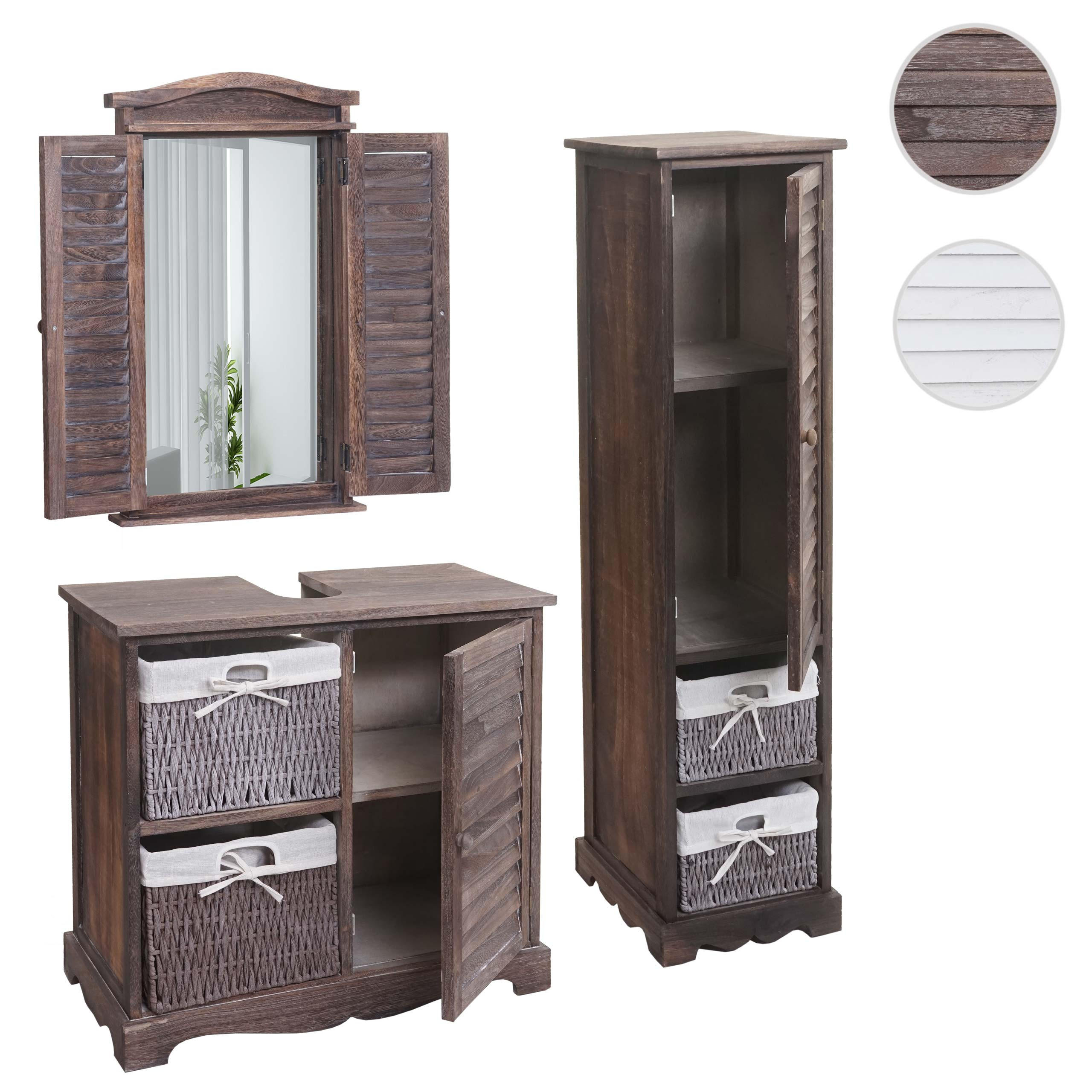 Thumbnail - MCW Badezimmerset, Braun, Holz, 76x120x31 cm, Badezimmer, Badmöbelsets & Badmöbelserien, Badmöbel-Sets