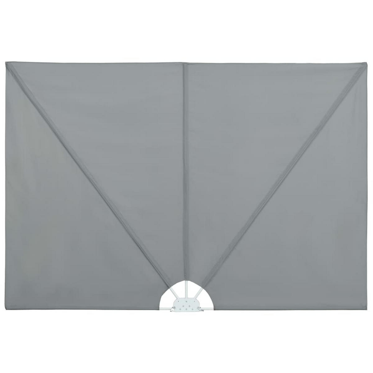 FALTBARER Terrassen-Seitenfächer Grau 240 x 160 cm - Grau, Textil (240/160/160cm) - furnicato