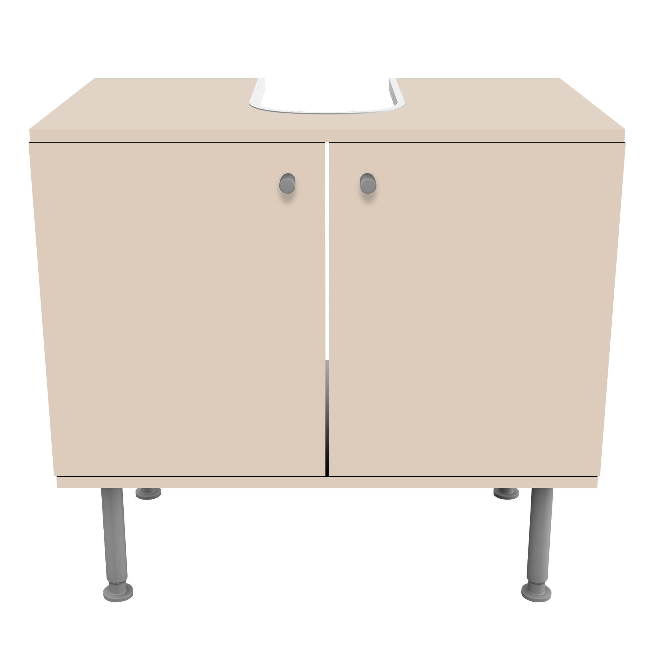 WASCHBECKENUNTERSCHRANK Macchiato 60/55/35 cm - Beige, Holzwerkstoff (60/55/35cm) - Bilderwelten
