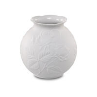 VASE Rosengarten, Biskuit-Porzellan, Biskuit Weiß, 14 cm - Weiß, Keramik (14cm) - Goebel