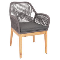 GARTENSTUHL H56B Grau - Grau, Holz (58/85/59cm) - MCW