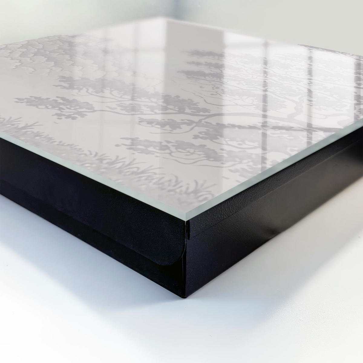 SCHLÜSSELBOX Schwarz 30x30 cm- Türöffnung nach rechts - Burglandschaft - Grau, Metall (30/30/5cm) - TULUP