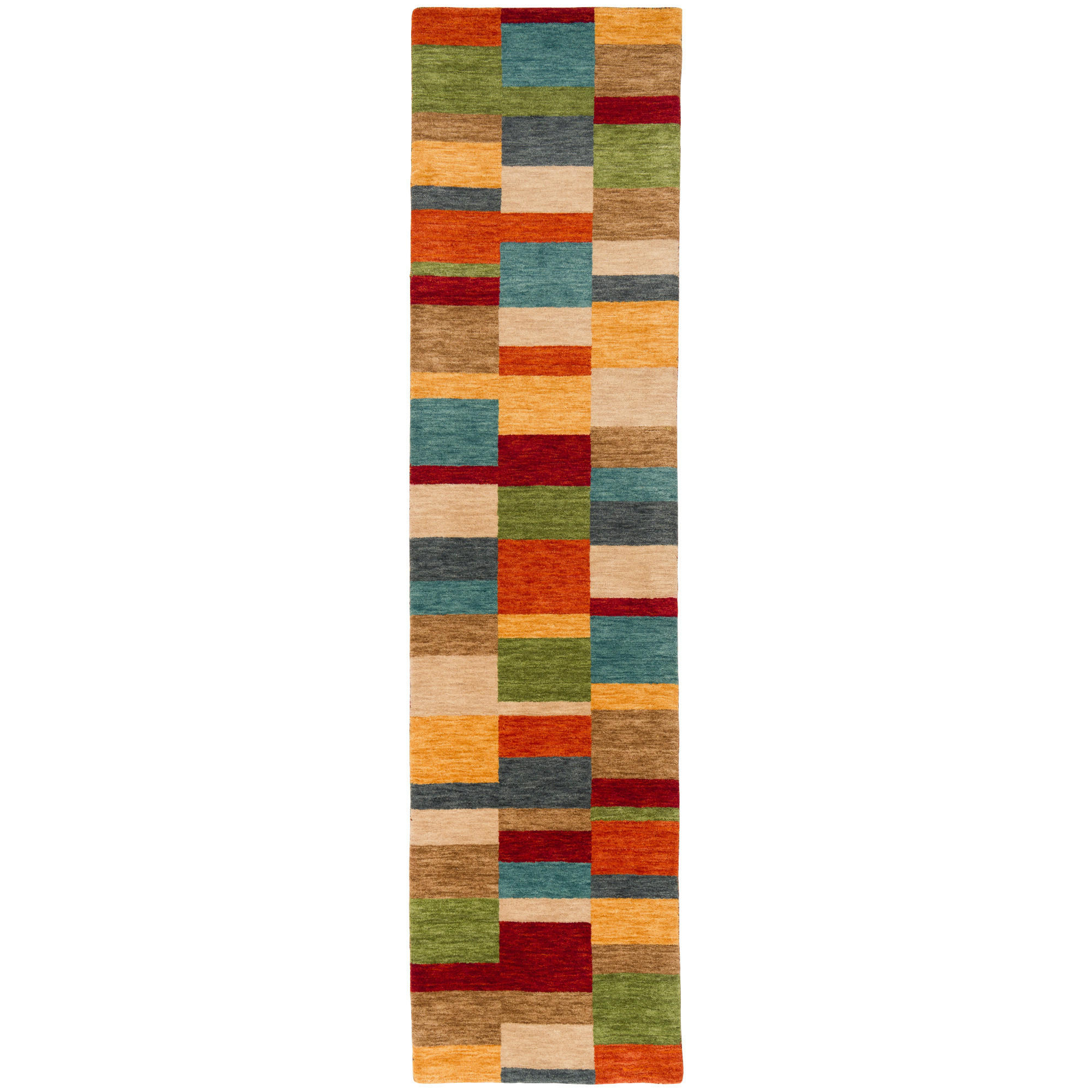 NATUR WOLLE TEPPICH GABBEH ESTA LÄUFER - Multicolor, Textil (90/160cm) - Pergamon