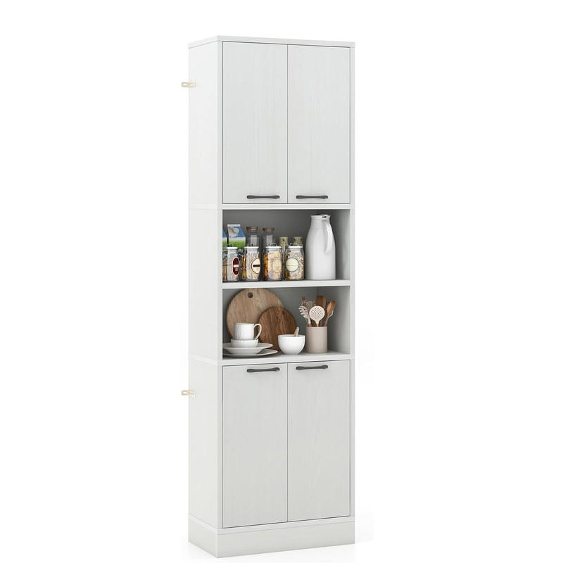 Costway Vorratsschrank Hellgrau 56x190x30 cm