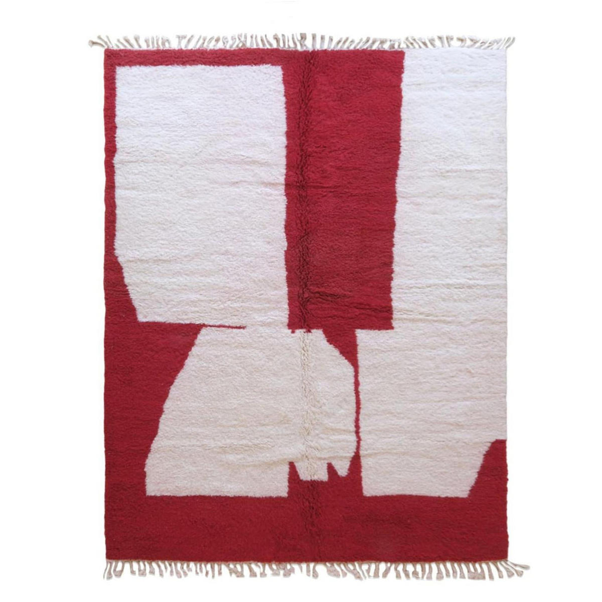 BERBERTEPPICH Design modern 246x 346 cm - Rot, Naturmaterialien (246/346cm) - AFK Living