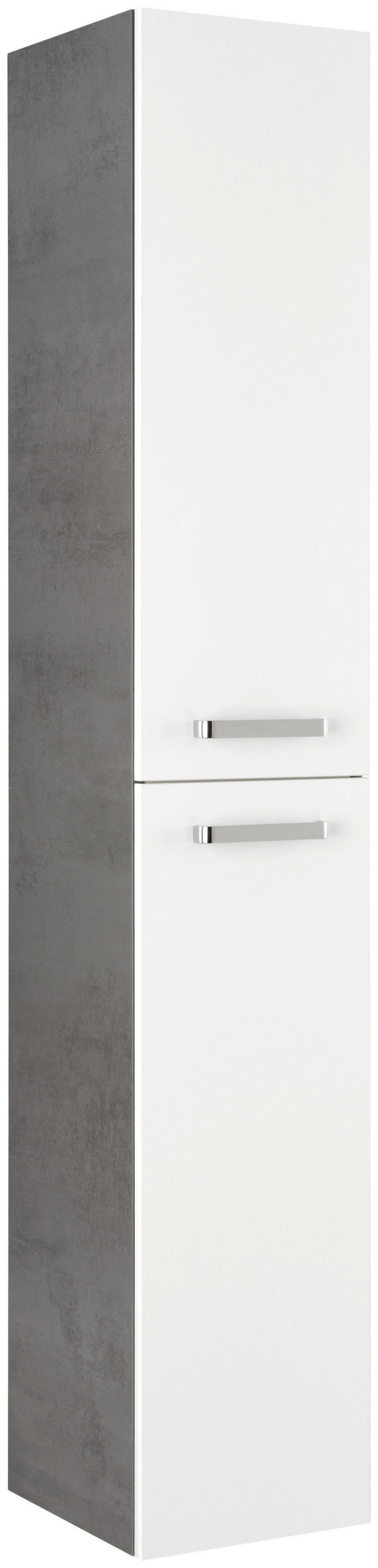 HOCHSCHRANK Carin in Weiß - Dunkelgrau, Holzwerkstoff (30/168/32.6cm) - Mömax