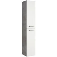 HOCHSCHRANK Carin in Weiß - Dunkelgrau, Holzwerkstoff (30/168/32.6cm) - Mömax