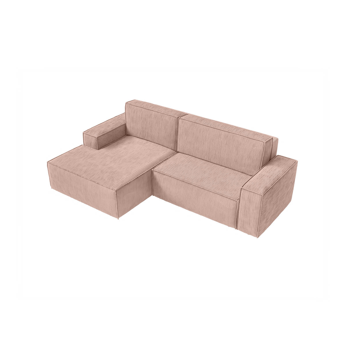 ECKSOFA Kokko mit Schlaffunktion, Hellrosa - Pink, Textil (267/167cm) - Fedve