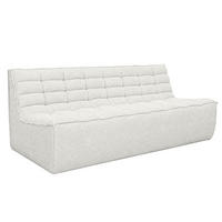 POHOVKA 3místná modulární, plyšová tkanina Pop, Ice, LAZY - bílá, dřevo (200/76/93cm) - Kaiser Möbel