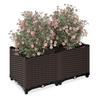 PFLANZKÜBEL - Braun, Kunststoff (80/38/40cm) - Relaxdays