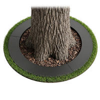 OBRUBNÍK stromový antracit plochý pozinkovaná ocel 120 cm - antracitová, kov (120/0.1/120cm) - Relaxdays