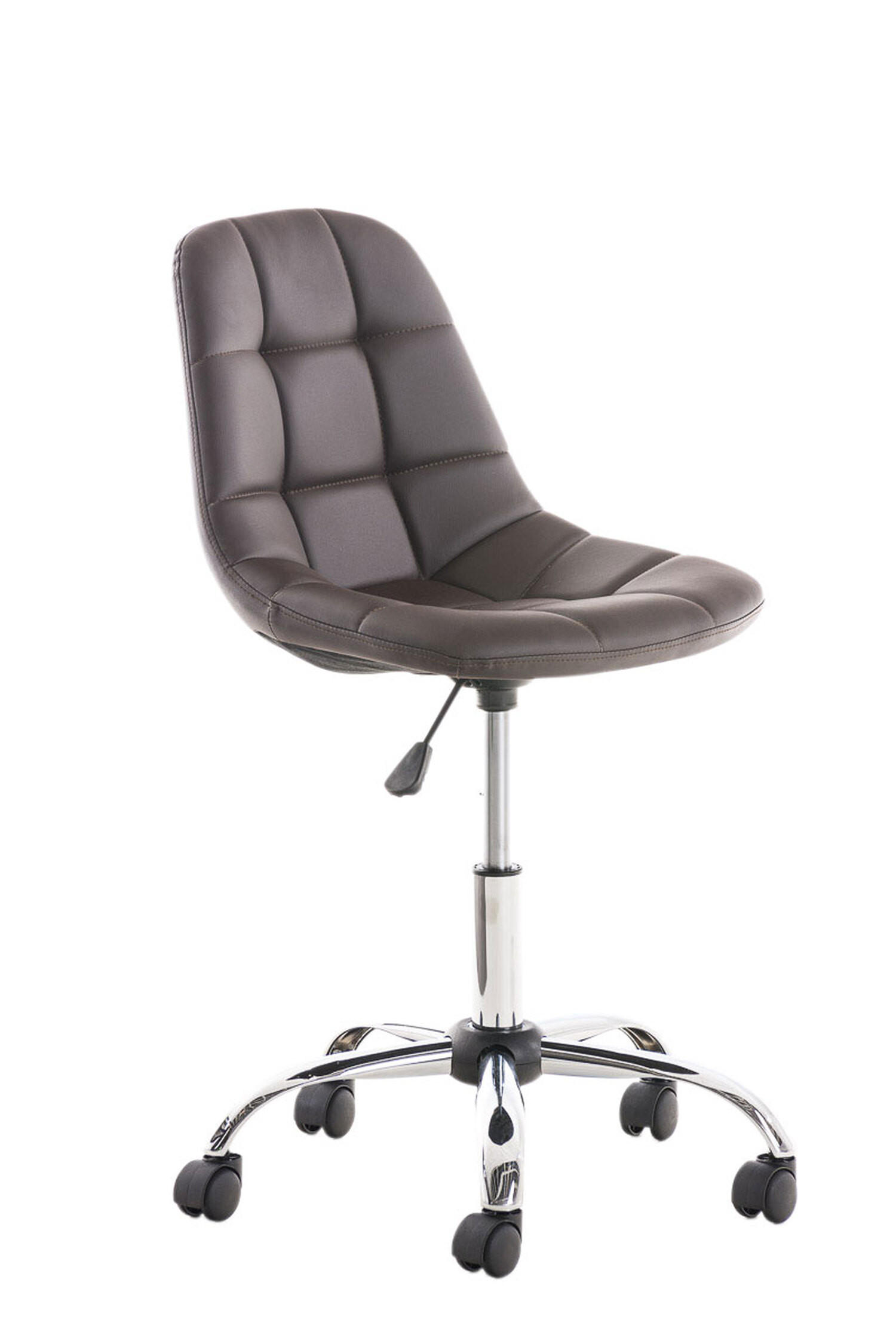 BÜROSTUHL Emily, Kunstleder Braun - Braun, Textil/Metall (55/91/55cm) - TPFLiving