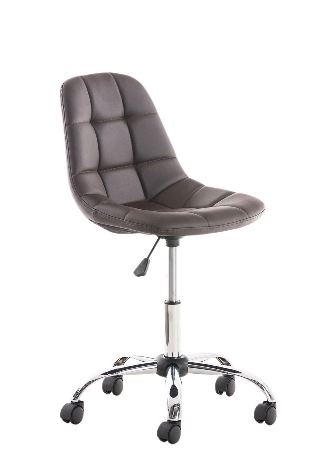 BÜROSTUHL Emily, Kunstleder Braun - Braun, Textil/Metall (55/91/55cm) - TPFLiving