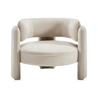SESSEL mit gerader Rückenlehne - 1 Person - stoff - beige Zorimo - Beige, Textil (91/73/86cm) - Vente-Unique