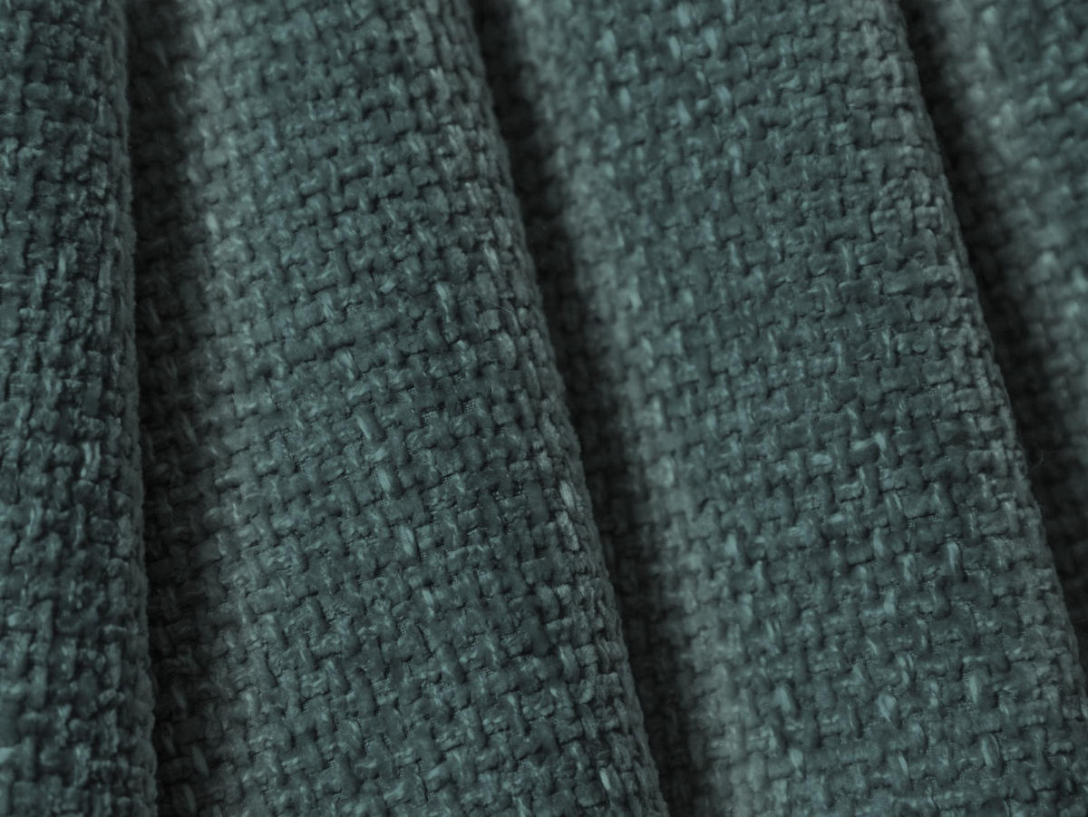 POUF Lupine aus Chenille-Stoff petrol - Petrol, Textil (95/43/92cm) - Micadoni