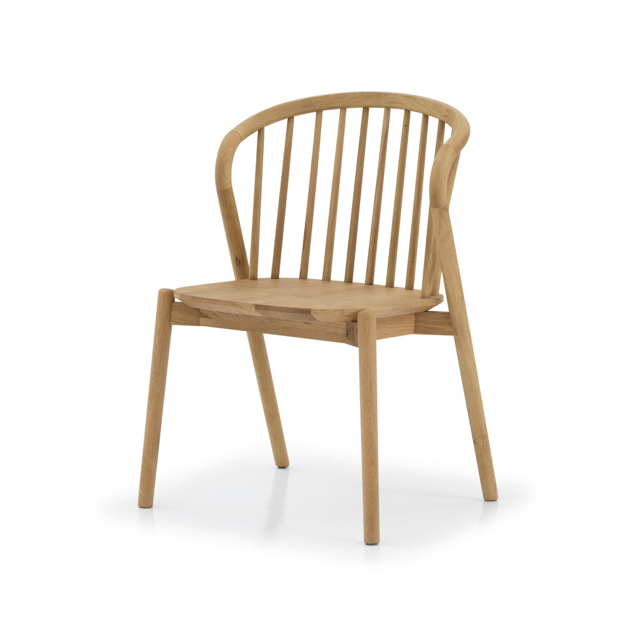 ESSZIMMERSTUHL Saga 2er Set, Natur Eiche - Beige, Holz (54/80/54cm) - WOODEK