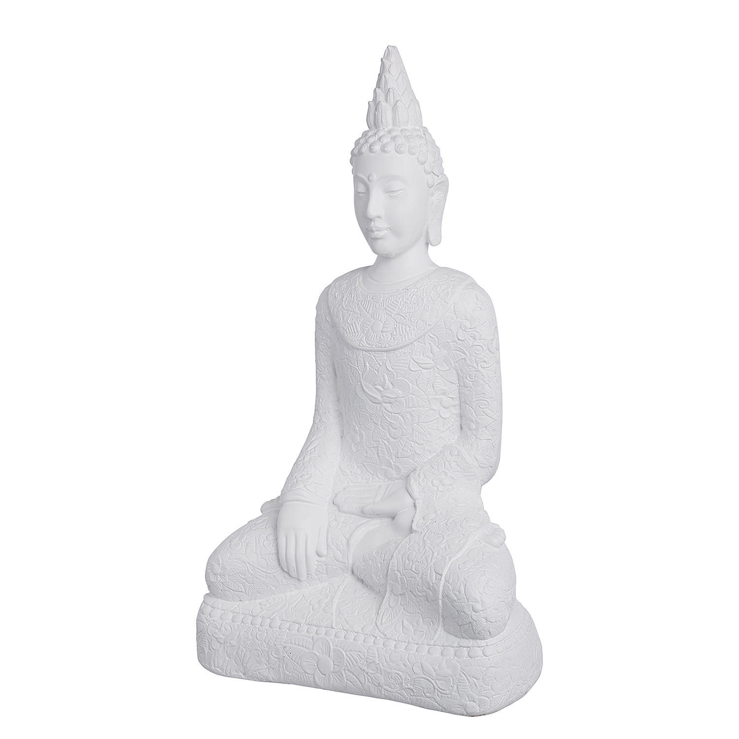 DEKO-STATUE Buddha - Weiß, Stein (22/58/34cm) - Butlers