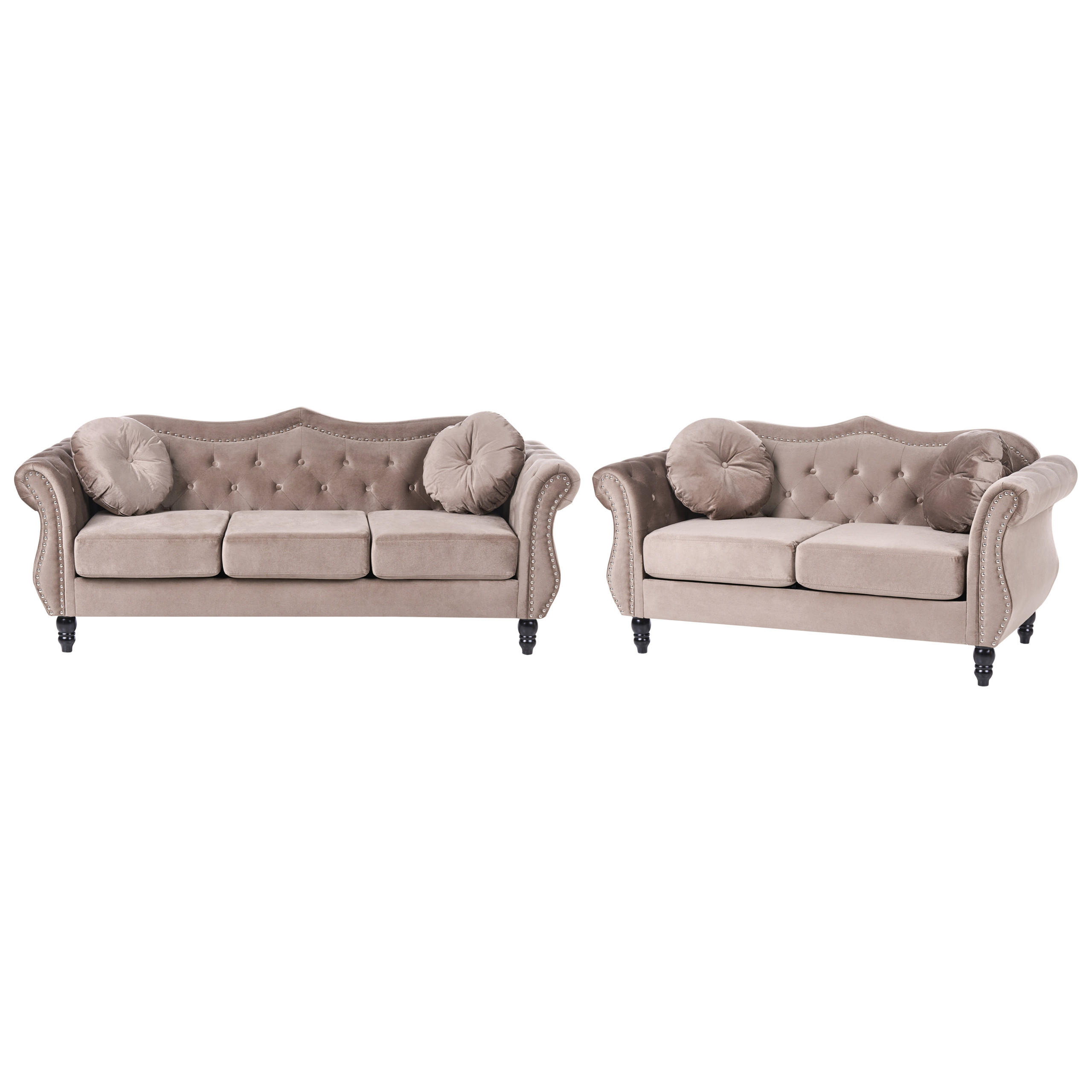Beliani Sofa-Set Taupe 204x86x79 cm