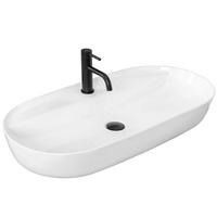 AUFSATZWASCHBECKEN Rea Aura 81 - Weiß, Keramik (41/14/81cm) - REA