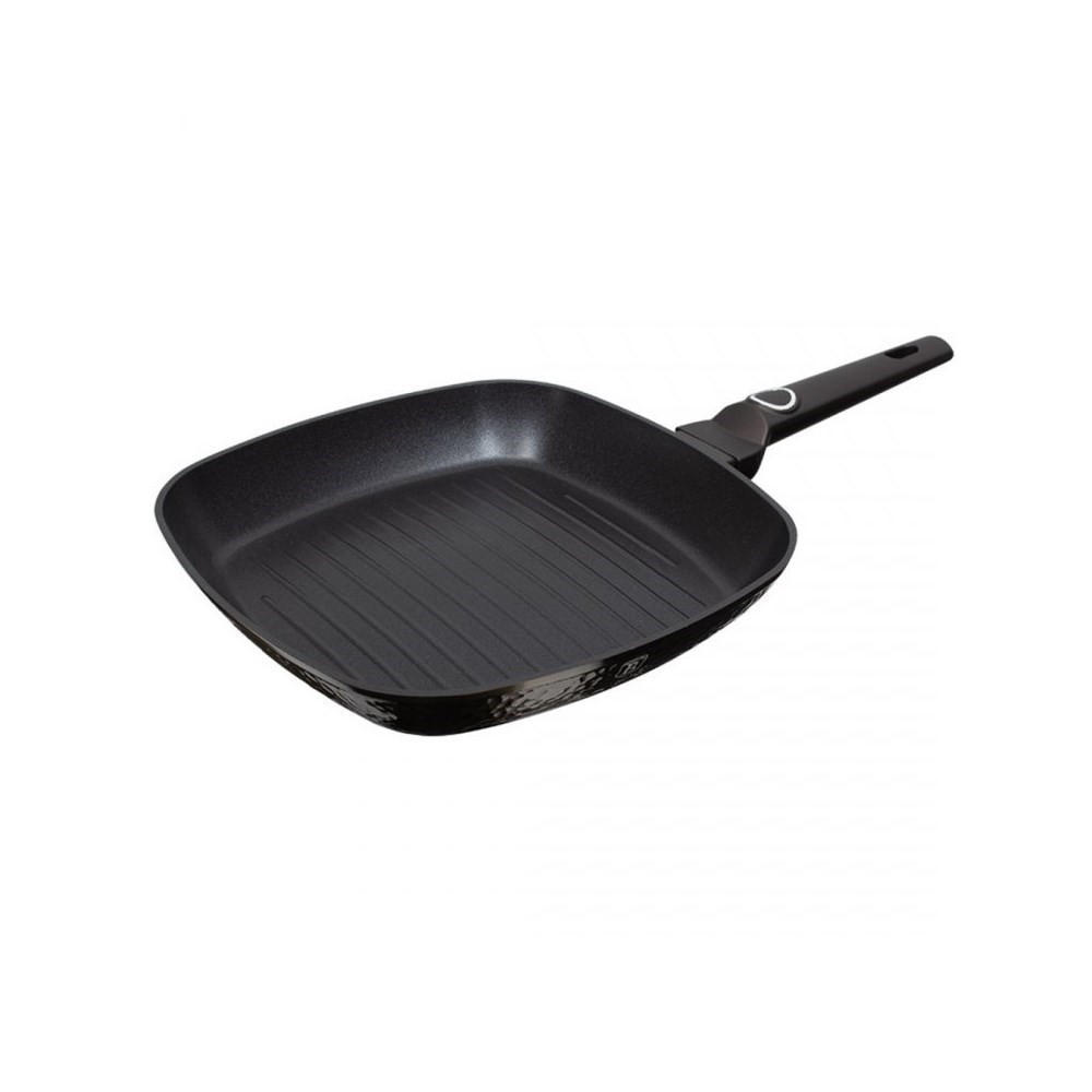 GRILLPFANNE Schwarz 28/28/4.1 cm BH6578 - Schwarz, Metall (28cm) - Berlinger Haus