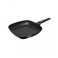 GRILLPFANNE Schwarz 28/28/4.1 cm BH6578 - Schwarz, Metall (28cm) - Berlinger Haus
