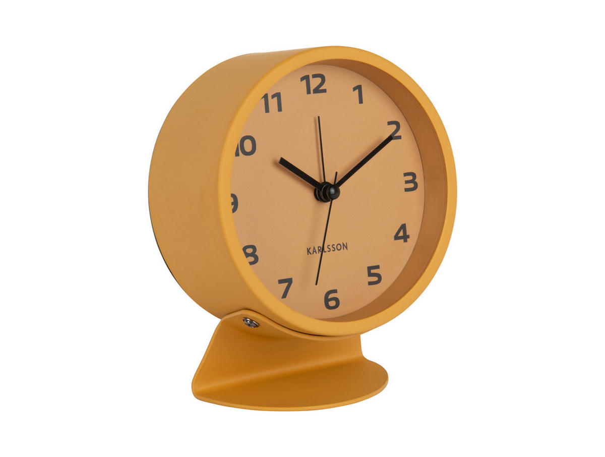 WECKER Cool Retro Gelb 11/11/13 cm - Gelb, Metall (11/13/11cm) - Karlsson