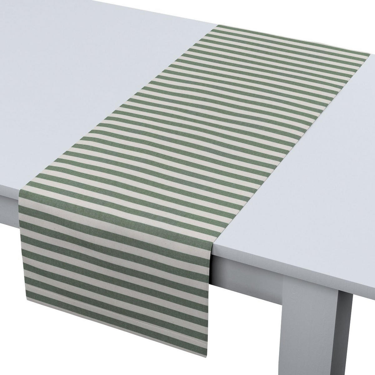 TISCHLÄUFER Quadro, grün und ecru, 40x130 cm - Grün, Textil (40/130cm) - Dekoria