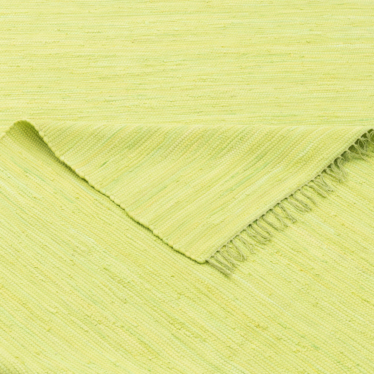 BAUMWOLLE NATUR TEPPICH LÄUFER JOLLY COTTON - Limette, Textil (90/160cm) - Pergamon