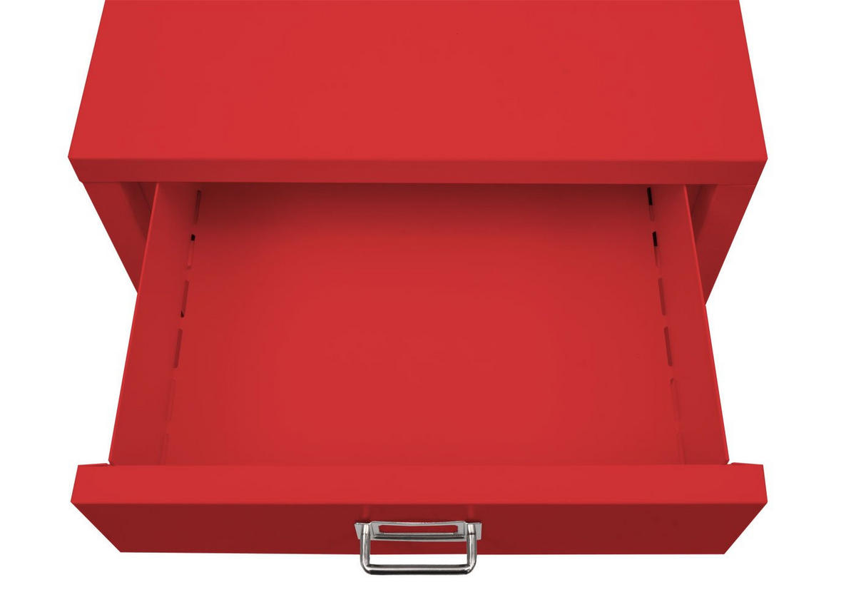 ROLLCONTAINER 75x40x41cm Metall 5 Schubladen Rot - Rot, Metall (40/75/41cm) - PROREGAL