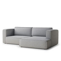 ECKSOFA MIT SCHLAFFUNKTION Velto Hellgrau Webstoff - Hellgrau/Schwarz, Holz/Holzwerkstoff (250/152cm) - Maison de Reve