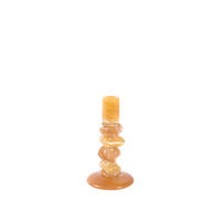 KERZENSTÄNDER Estina - Orange - 11.5/11.5/23 cm - Orange, Glas (11.5/23/11.5cm) - Light & Living