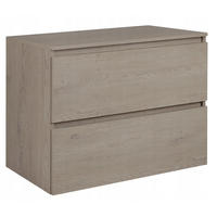WASCHBECKUNTERSCHRANK SIMPLE 80cm mit Waschbecken Dunkel Eiche - Wildeiche, Holz (80/62/46cm) - Rodan